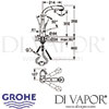 Grohe Zedra Single-Lever Sink Mixer Tap Dimension